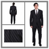 Tailor Made Black Striped Fashion Suit (SUIT6206)