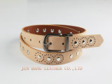 Lady Fancy Holes Elements Punched Belt for Jeans