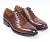 Brown Flat Genuine Leather Mens Business Shoes (NX 418)