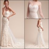 Lace Mermaid Bridal Dress Tulle Beach Custom Wedding Gowns Wan50