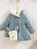New Baby Girl Clothes Winter Coat with Handmade Rabbit Bag