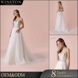 New Beading Strapless A-Line Wedding Dresses 2018