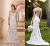 Spaghetti Straps Lace Wedding Gowns Backless Bridal Gown W1471937