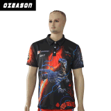 Custom All Over Sublimaiton Printed Polyester Mesh Polo T Shirts