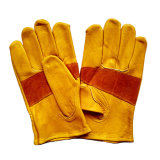 Reinforcement Cow Grain Leather Safety Rigger Gloves for Working