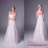 2017 Wholesale High Quality Wedding Heavy White French Lace Wedding Dress
