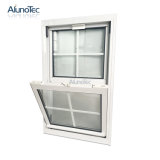 Aluminum Sash Window Top Double Hung Window Vertical Sliding Glass Window