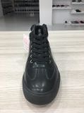 Black Rubber Shoes with Lace Closure for Men (GB-319)