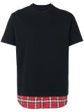 Men's Shirt Detail T-Shirt with Curved Hem