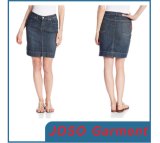Ladies Knee Length Denim Skirt (JC2038)