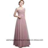 Bridesmaid Dresses Long Half Sleeves Pleated Tulle Wedding Party Dress