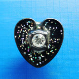 Heart Shape Jeans Metal Button with Giltter (SK00183)