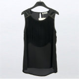 New Fashion Ladies Summer Chiffon Vest with Tassels