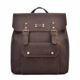 Guangzhou Factory Fashion Men's Vintage Real Leather Travel Backpack