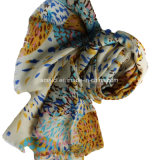 100% Worsted Wool Printed Stole Shawl (AHY30004109)