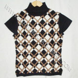 Ladies' Cashmere Argyle Sweater (HM-SW09022)