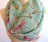 Dragonfly Print Infinity Spring Scarf