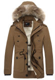 Men's Fashion Casual Parka Jacket with Fake Fur