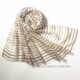 Cheap Horizontal Striped Lady Scarf in 100% Polyester (HM097)