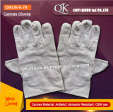 K-79 10PCS Threads Canvas Working Safety Cotton Gloves with Cotton Lining