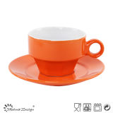 Shinning Glazing Color Cup and Saucer