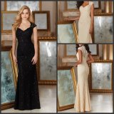 Custom Mother's Gowns Black Champagne Sequins Lace Evening Dresses Z7043