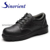 Black Leather Men Safety Shoes Rh178