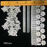 Hm Lace Factory Outlet Embroidered Africa Cotton Lace Trim Offwhite