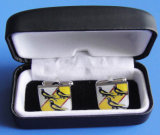 Customize Size and Logo Pair Soft Enamel Logo Birds Cuff Link for Giveaway Beautiful Velvet Box Decoration Wholesale Elegant Cufflinks