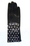 Lady Fashion Leather Gloves (JYG-23020)