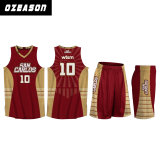 Design Fashion Breathable Polyester Mens Fitness Sublimated Basketball Wear (BK035)