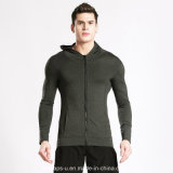 Quick-Drying Polyester Mens Fitness Hoodies Jacket with Custom Logo