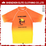 Sublimayion Yellow Orange Short Sleeve Kids Rash Guard (ELTRGI-55)