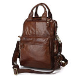 Factory Price Multifunction Vintage Cowhide Leather Bag Laptop Backpack for Men