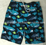 Oeko-Tex Full Elastic Waist Polyester Patterned Children Board Short Swimwear