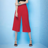 Summer Autumn New Design High Waist Palazzo Pants Cropped Trousers