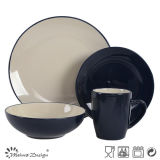 Ceramic Bicolor Stoneware 16PCS Dinner Set