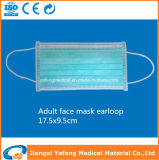Medical Non-Woven Disposable Face Mask with Ear Loop Green Color