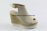 Peep Toe Platform Sandal Women Shoes with Wedge Design