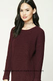OEM Women Fashion Round Neck Long Sleeve Sweater Clothes (W18-431)