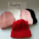 Real Fur POM POM Knitted Hat Winter Hat