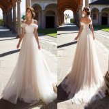One Shoulder Beach Bridal Gowns A-Line Tulle Wedding Dress H173906