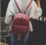 New Arrival Tassels Fashion PU Casual Preppy Style Women Backpack