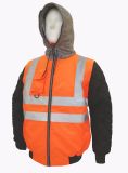 En471 Security Hooded Safety Jacket