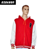 Custom Made Sportswear Men's Fleece Hoody Pocket Jacket, Red Zip up Hoodie