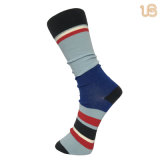 Men's Colorful Stripe Pattern Happy Sock Dress Sock