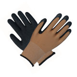 Black Safety Work Gloves Latex Coated Labor Protective