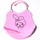 Hot Selling Lovely Promotional Cartoon Baby Silicone Rubber Baby Bib
