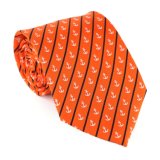Stylish New Orange Custom Logo Men's Silk Neck Tie