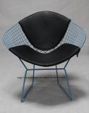 Replica Dining Kd Black Back PU Cushion Wire Diamond Chair
